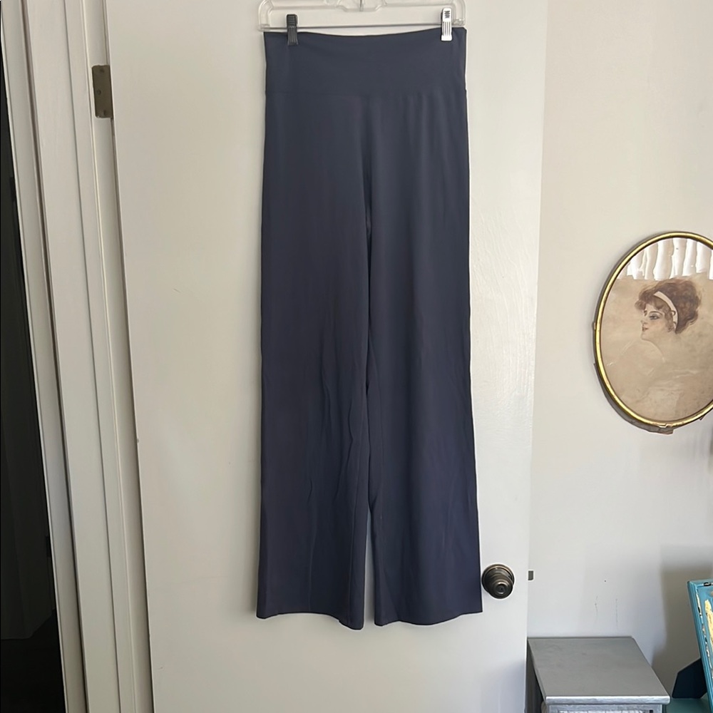 Gray Wide Leg High-Rise Pants